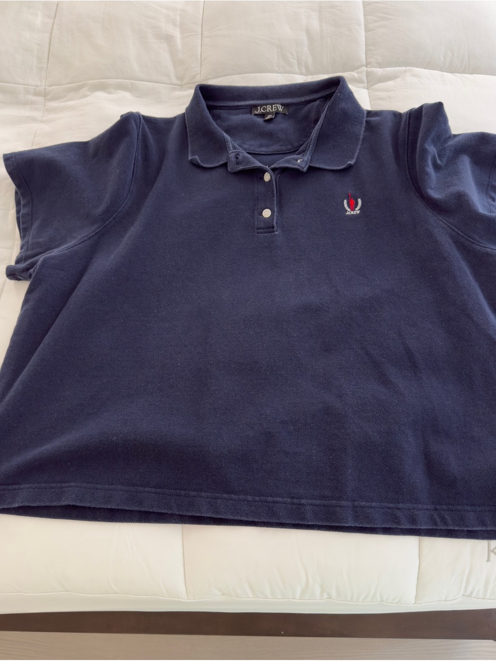 J.Crew women’s ' Navy Polo Shirt worn once boxy fit